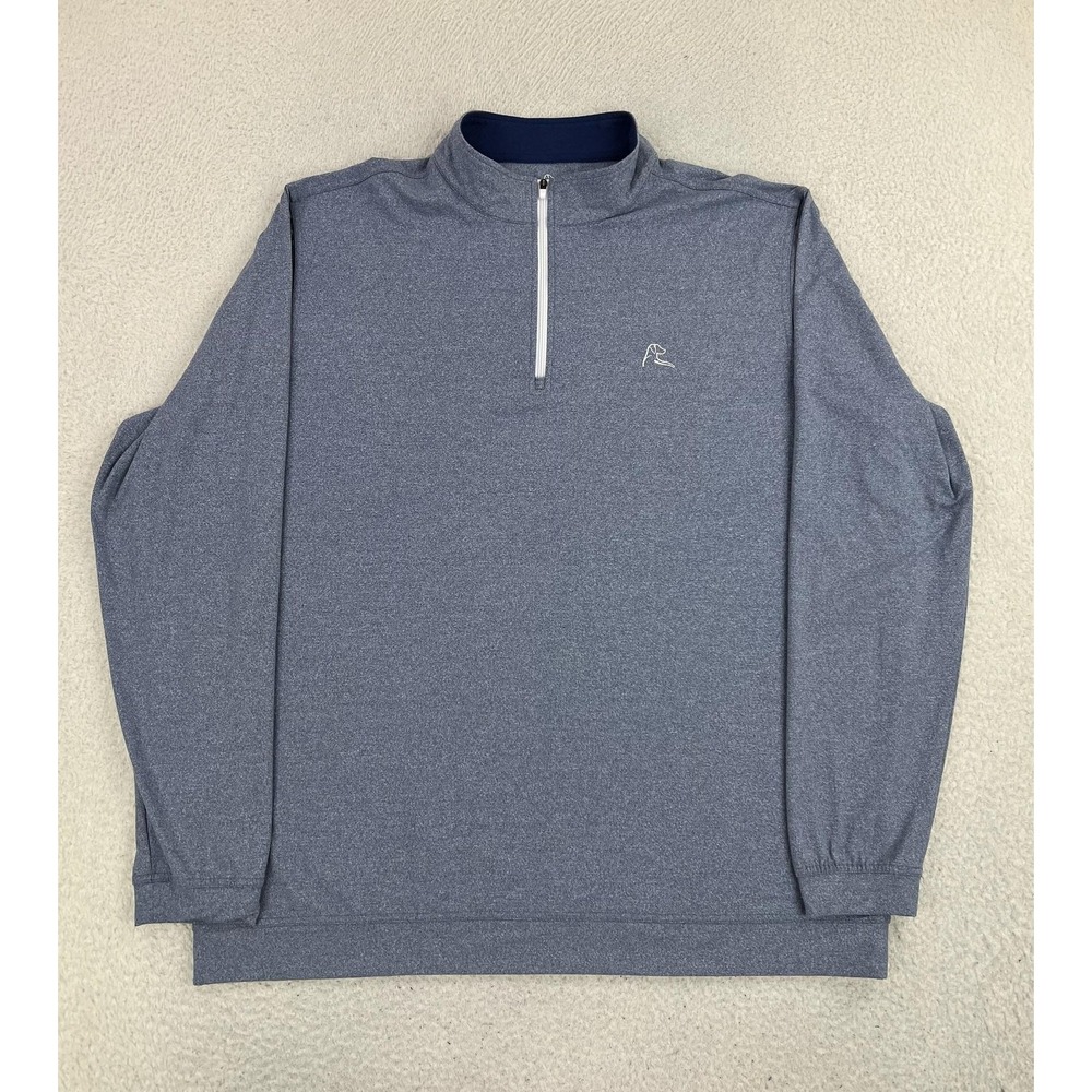Rhoback Pullover Mens 2XL Blue Quarter Zip Performance Golf Stretch Long Sleeve